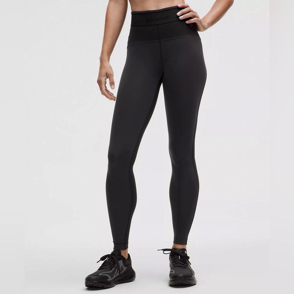 Lululemon License to Train LOGO Edition size 8 Black 28” Inseam